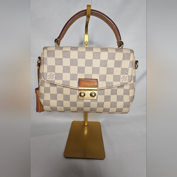 Authentic Louis Vuitton Damier Azur Top Handle Crossbody Bag - Picture 2 of 9